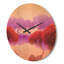 Jardin japonais rouge et mauve - Horloge murale moderne en bois-63618026