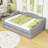 Upholstered Daybed with LED Lights and Trundle-584229254