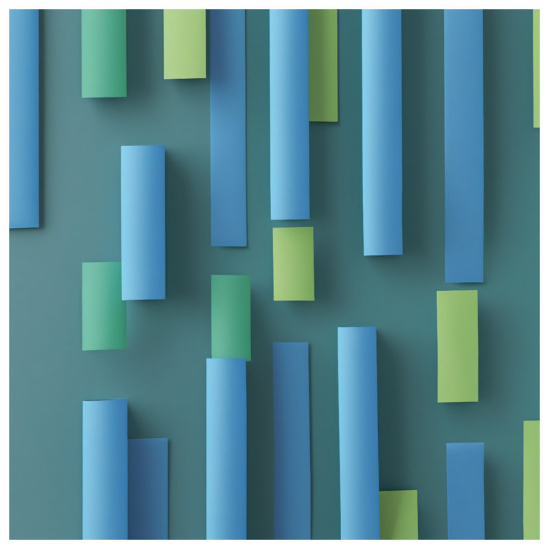 Tapis de bain rectangulaire à blocs abstraits, L 34 po x L 21 po