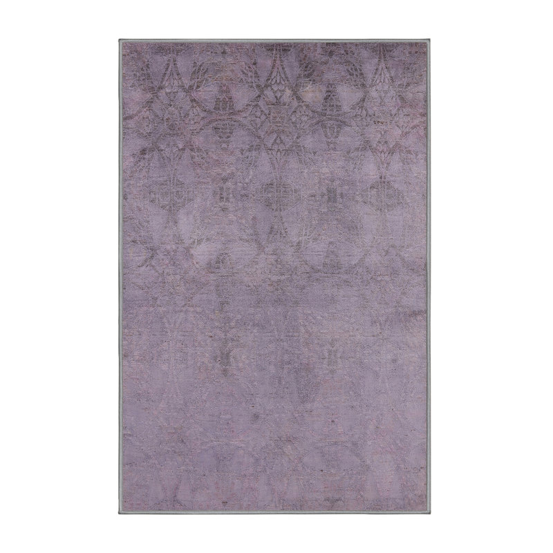 Tapis mauve à motif géométrique Parks, Rectangle 3 pi x 5 pi