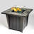 Marenna Square Steel Propane / Liquefied Petroleum Gas Smokeless Fire Pit Table