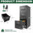 3 Drawer Metal File Cabinet With Lock, A4 Letter Legal Capacity, Office Organization, Smooth Surface Storage, Adjustable Hanging Rods