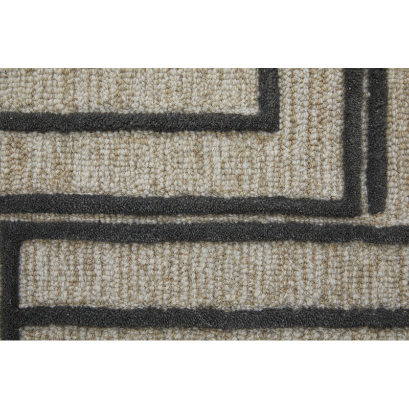 Gansett Modern Geometric, Tan/Brown Area Rug, Rectangle 5' x 8'