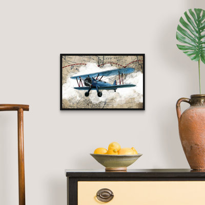 Biplane 1-impression d’art graphique sur toile