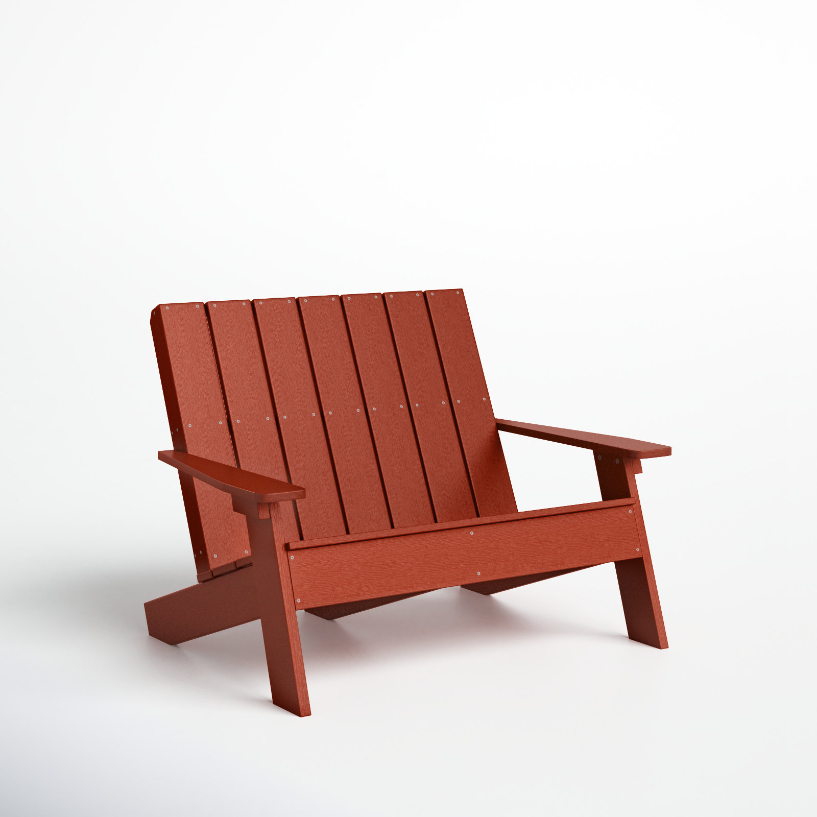 Byrnes 54" Patio Loveseat, Rustic Red