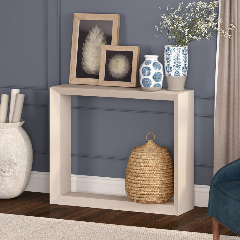 Calaysia Console Table, 76.2cm H x 91.4cm W x 25.4cm D, Alder White