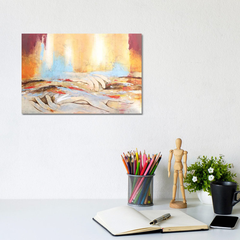 Entre Mis Manos I by Gabriela Villarreal - Wrapped Canvas Painting, 20.32 cm H x 30.48 cm W
