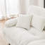 Canapé en chenille en U blanc - 4 avec 2 repose-pieds confortables à usages multiples