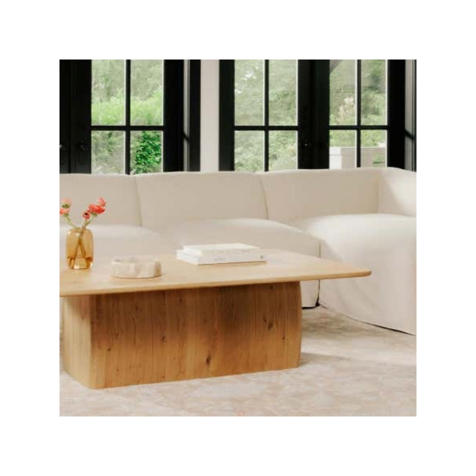 Wilde Upholstered Armless Slipper Chair, Cream Veil Canvas