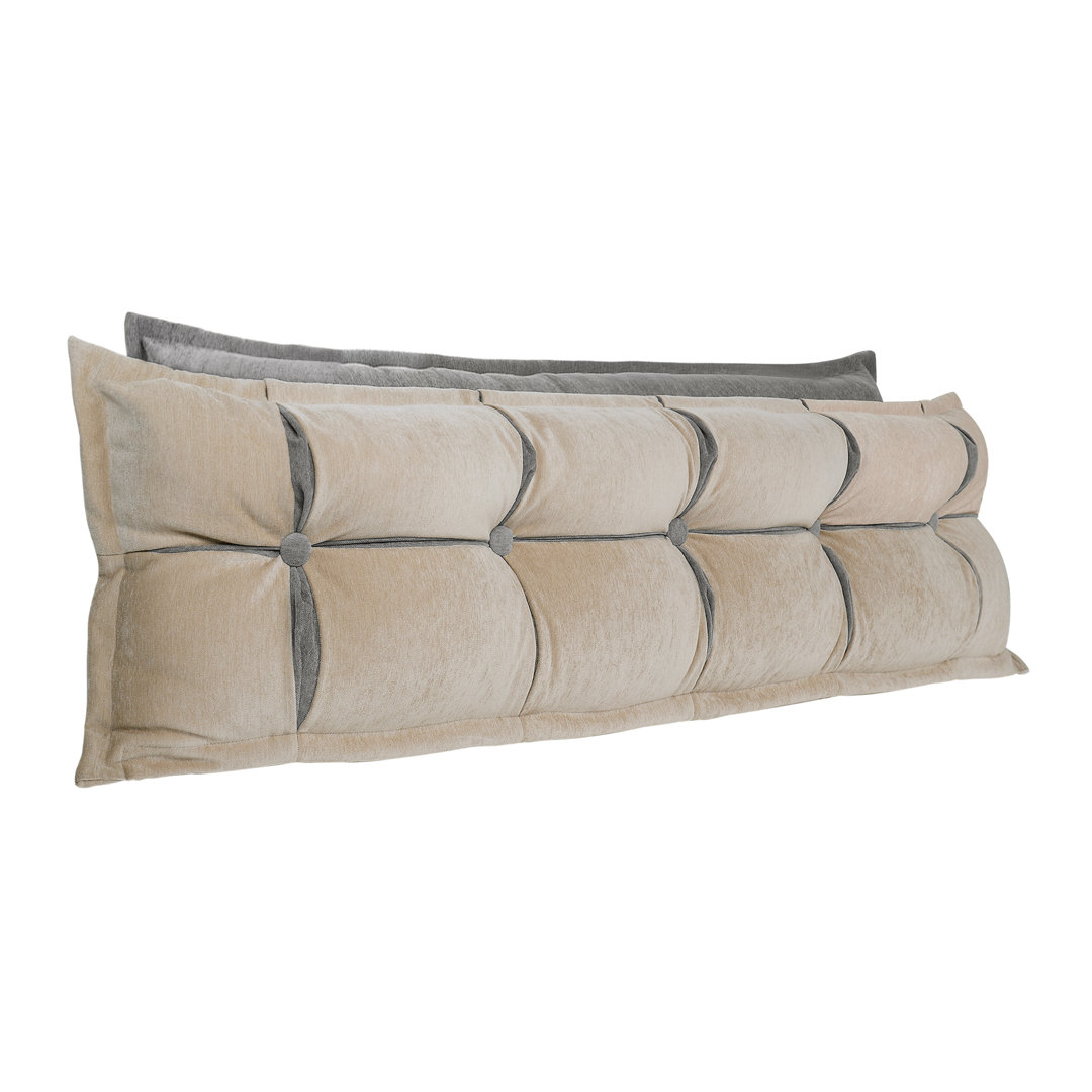 Sit-up Back Comfort Button Tufted Backrest Bed Headboard Reading Pillow Back Support WOWMAX 