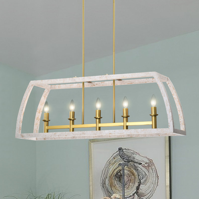 Luminaire suspendu pour îlot de cuisine à 5 lumières Kayisha