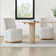 Geelt Upholstered Dining Chairs with Casters