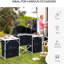 Bureau de cuisine de camping: aluminium avec pare-brise et 3 armoires. Pour barbecue, pique-nique, fêtes, arrière-cours. Table de cuisine robuste, spacieuse et légère à transporter - Armoires pliantes et vent