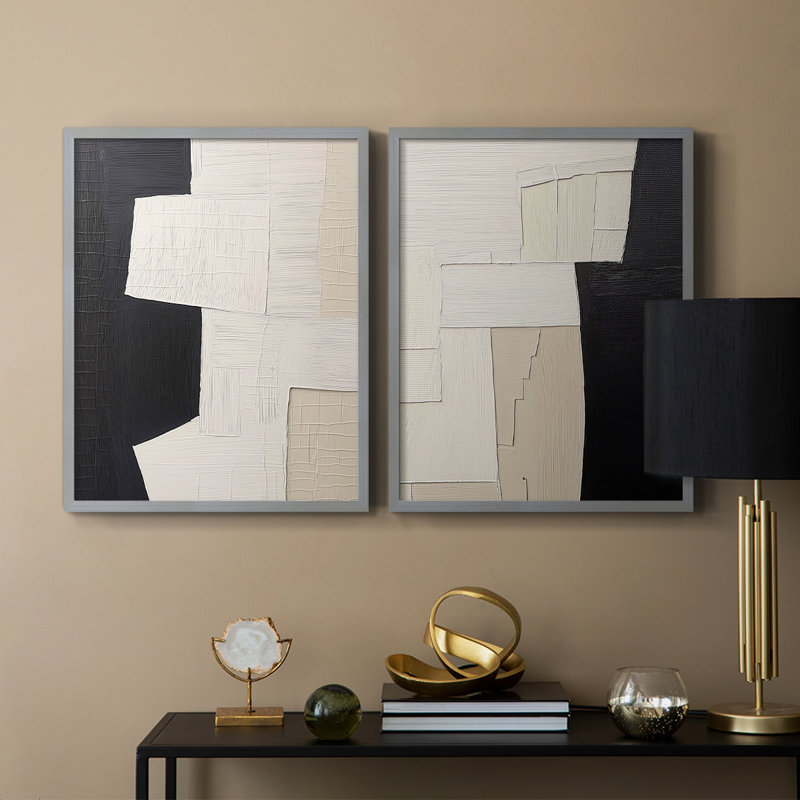 Série ABSTRACT DCLxxviii - reproduction encadrée de qualité supérieure - prête à être accrochée - aucun clou requis - aucun clou requis