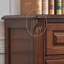 Buffet en noyer massif et bois manufacturé-254001891