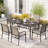 Argyri 6-Person Patio Dining Set with Rectangular Table