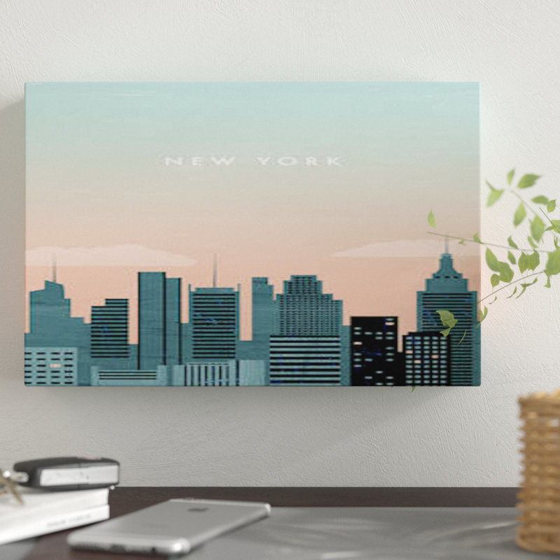 «New York», impression sur toile, H 18 po x l 12 po x P 1,5 po, Pas de tapis, Toile tendue
