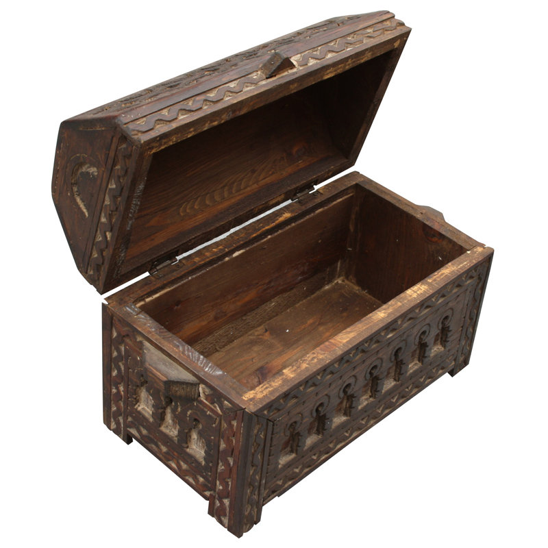 Handmade Wooden Decorative Trunk