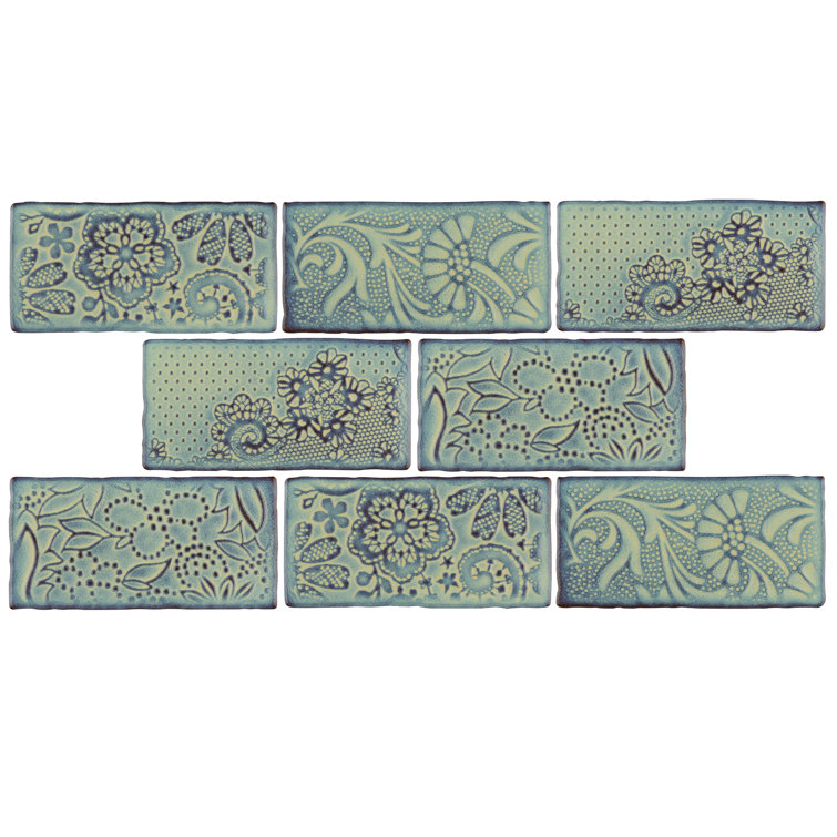 Antic Feelings 3" x 6" Ceramic Patterned Subway Tile