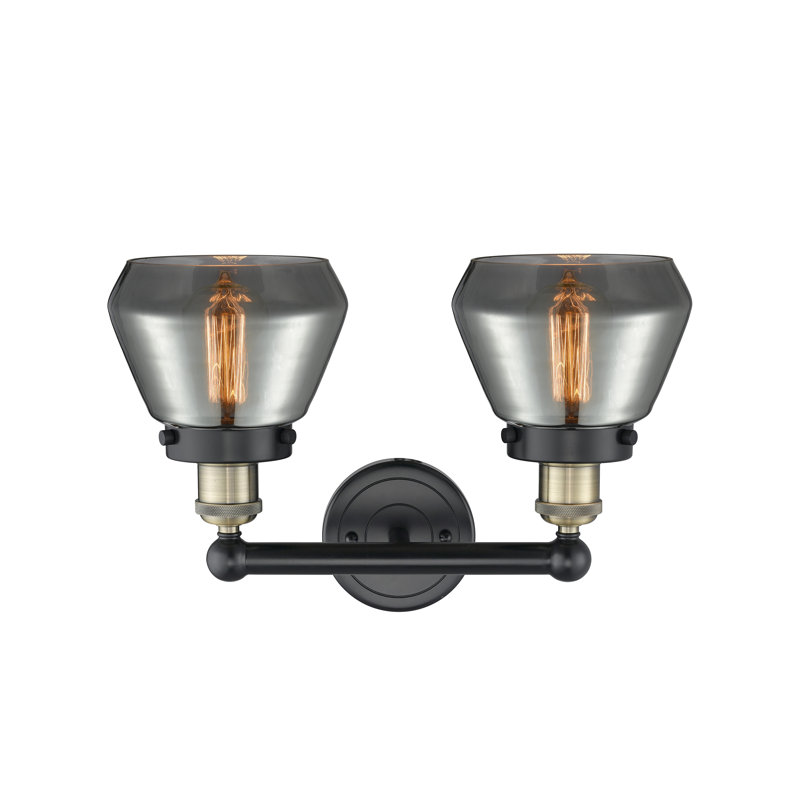 Rivka 2 - Light Dimmable Vanity Light, Plated Smoke, Black Antique Brass