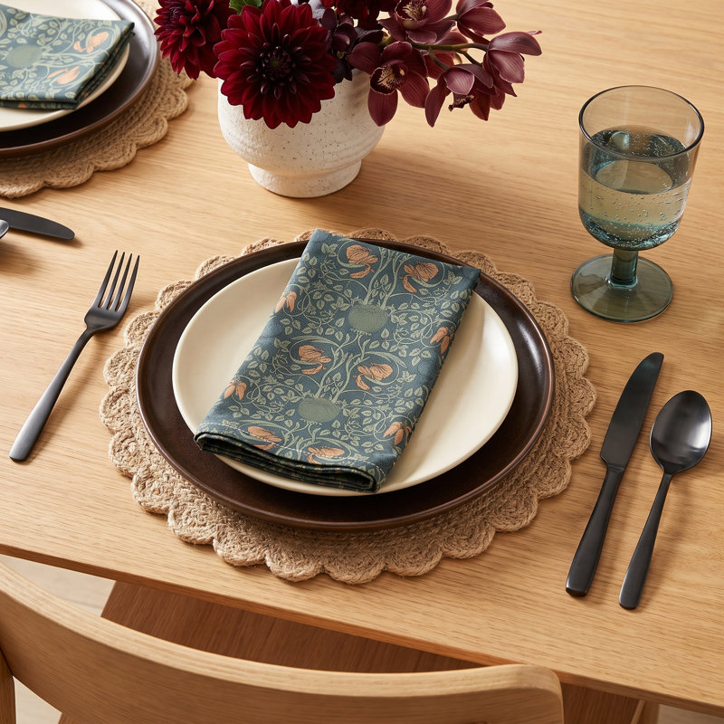 Selda 4 Piece 100% Cotton Napkin Set