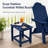 16.1" W x 12.2" D x 16.7" H HIPS Outdoor Side Table , Durable Weather Resistant Patio Side Table for Adirondack Chairs, 200Lbs Load Bearing Square Small Outdoor Table for Backyard, Pool, Patio, Porch, Garden, Lawn, Relaxing Companion, Blue-2067378005