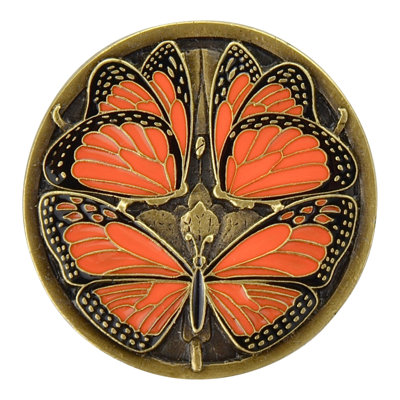 Arts and Crafts Hand Painted 1.37" Diameter Round Knob