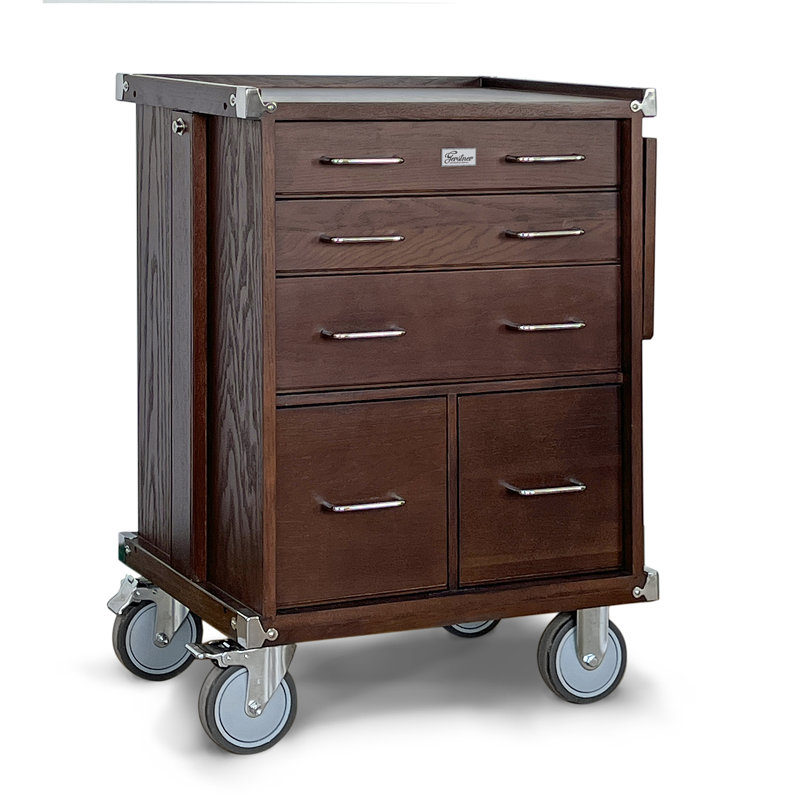 Gerstner International R20 Chest – Rolling Base in Dark Oak, Built to Pair with GI Chests for Expanded Storage