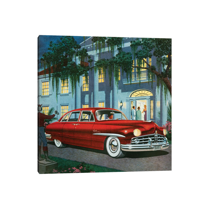 1949 Lincoln Magazine Advert 1 Piece Wall Art on Canvas, 45.72 cm H x 45.72 cm W x 1.91 cm D, Canvas