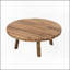 Table basse ronde 35,6 po en bois d'acacia massif pour le salon - Style naturel pour unifier les espaces