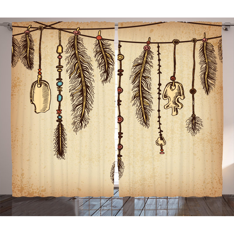 Farheen Semi Sheer Curtain Pair, 54" W x 108" L