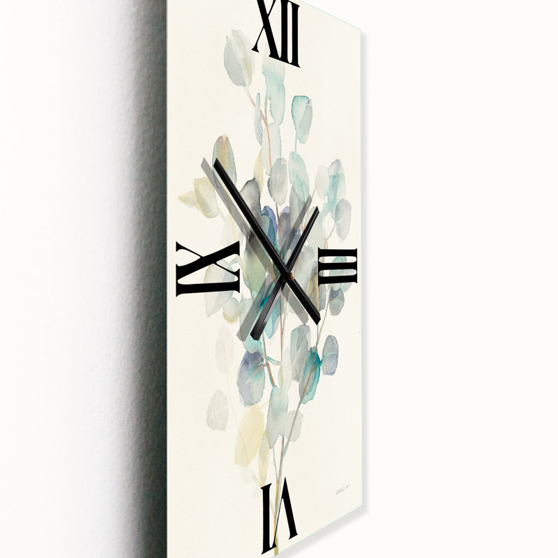 Eucalyptus feuilles I - Horloge murale traditionnelle, Grand