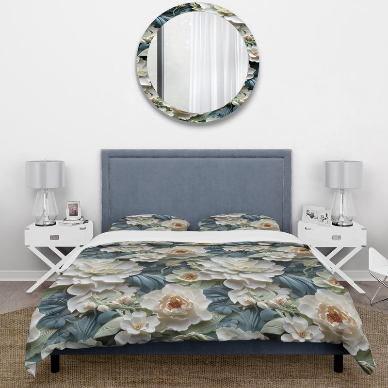 Ensemble de housse de couette Petask Symphony Blue Damask Harmony II - Damask
