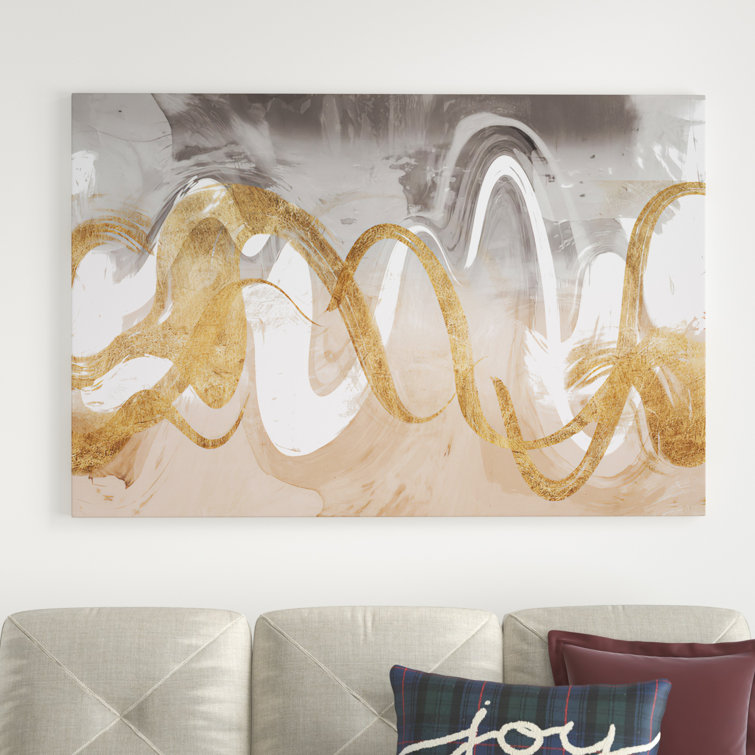 Silver Swirls Enhanced Canvas Wall Art, 40