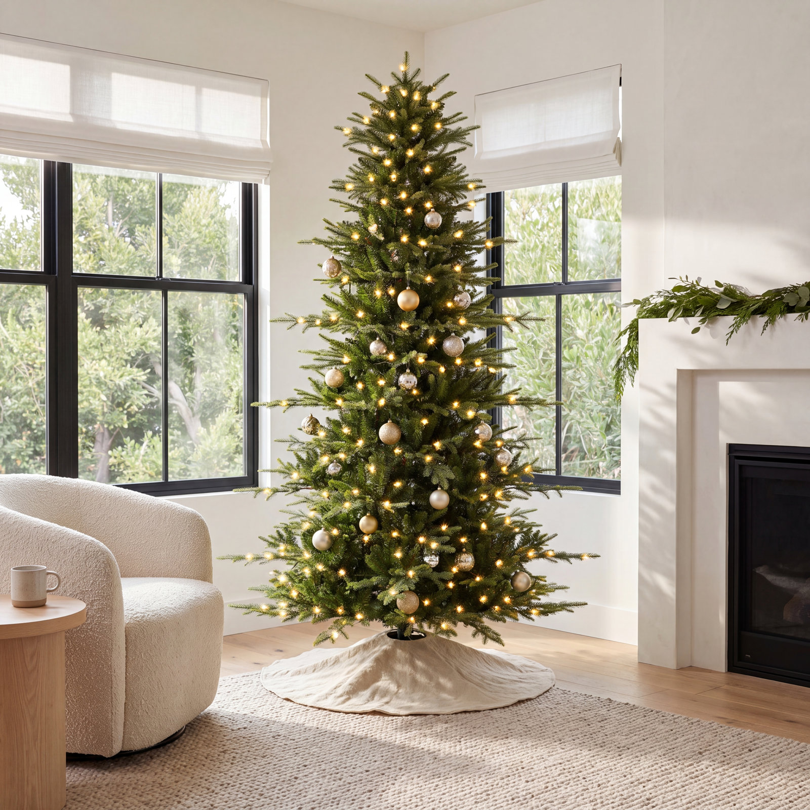 Pre-Lit Fir Christmas Tree, 7.5'