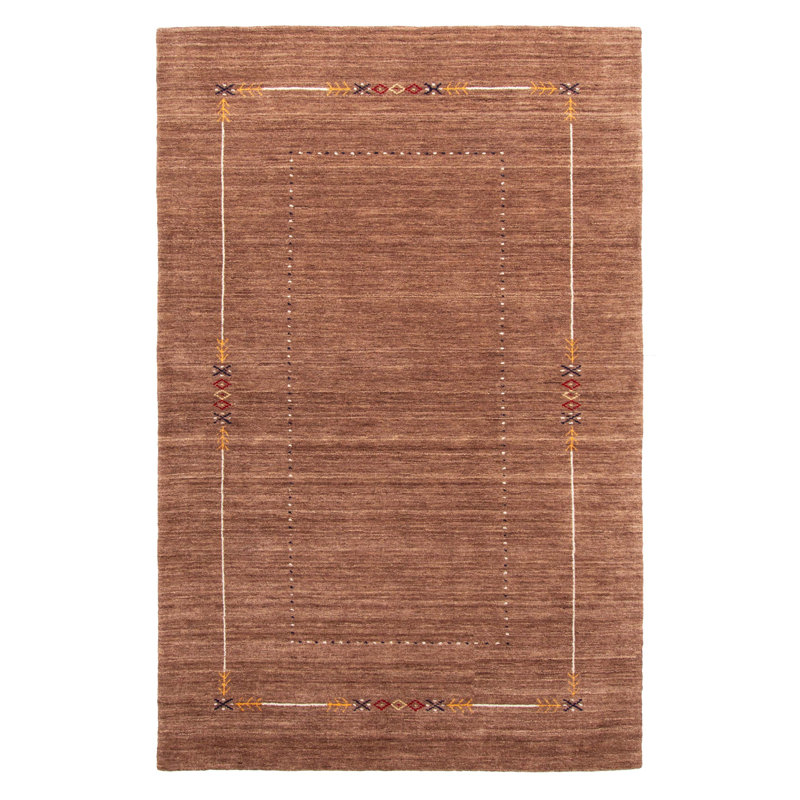 Tapis brun Kashkuli Gabbeh 4 pi 10 po x 7 pi 11 po
