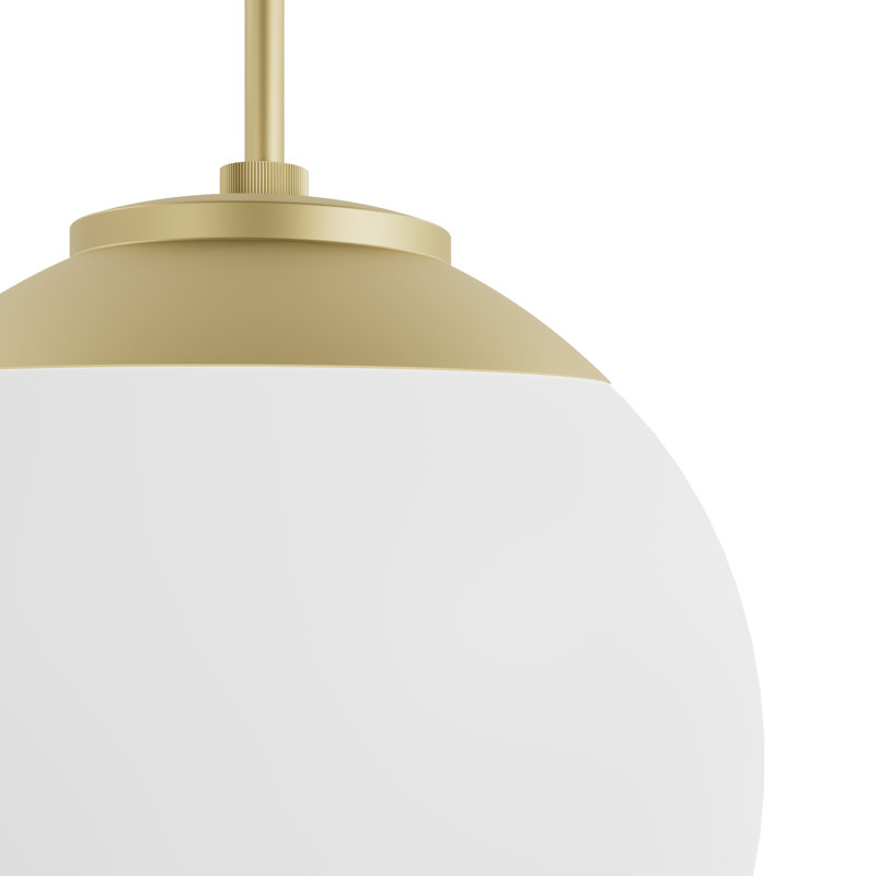 Luminaire suspendu sphère 1 lumière Hepburn, Laiton moderne peint, Médium