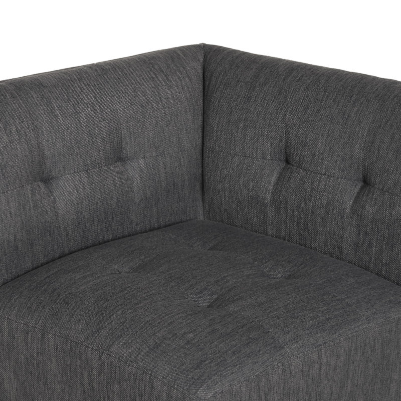 Canapé modulaire symétrique d'angle, Gris anthracite