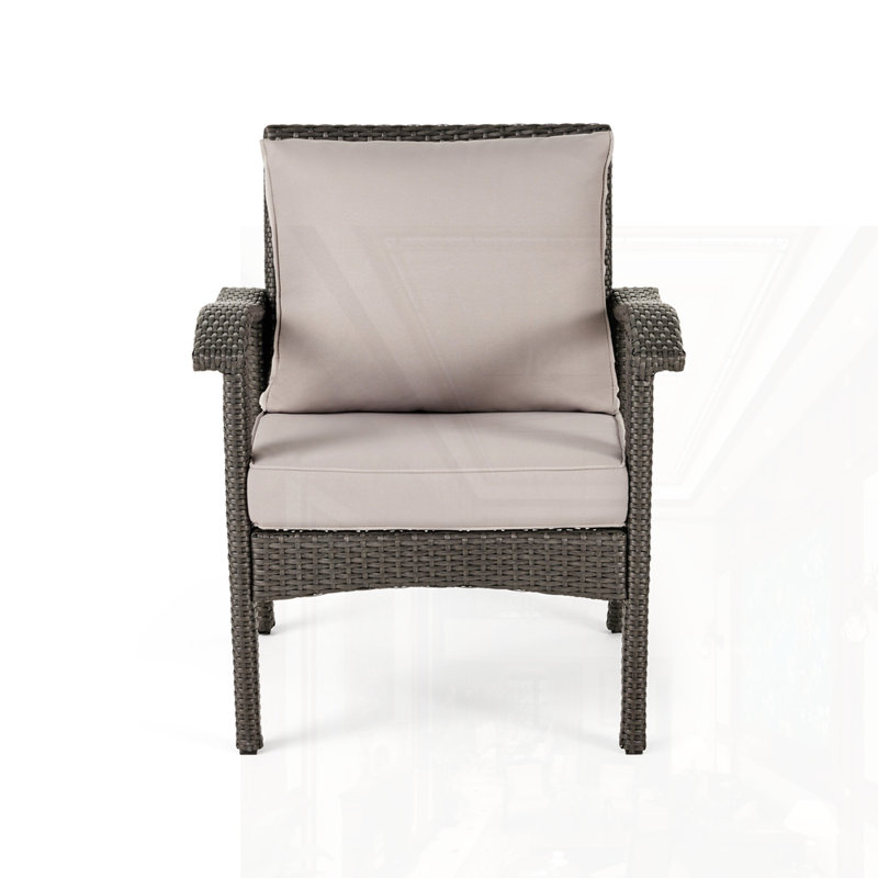 Fauteuil club d'extérieur, Coussin argenté / cadre gris