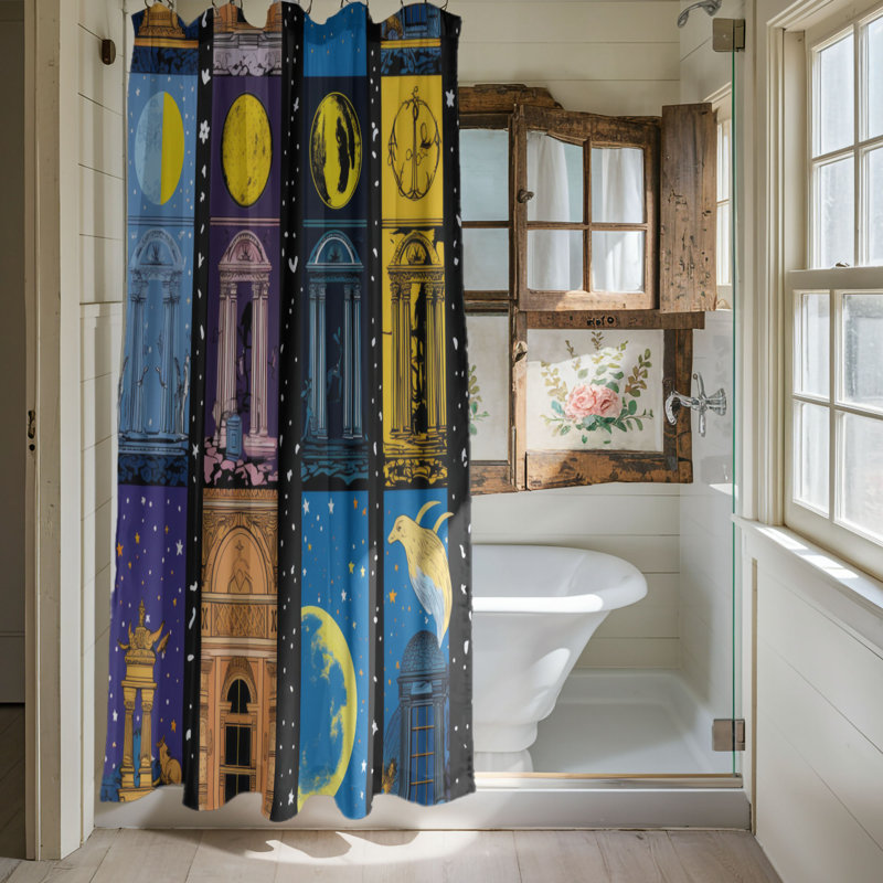 Celestial Puzzle - Rideau de douche Premium, H 74 po x l 71 po