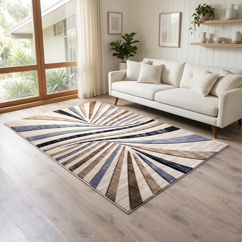 Alexia Collection Geometric Modern & Contemporary Area Rug, 6'9 X 9'6
