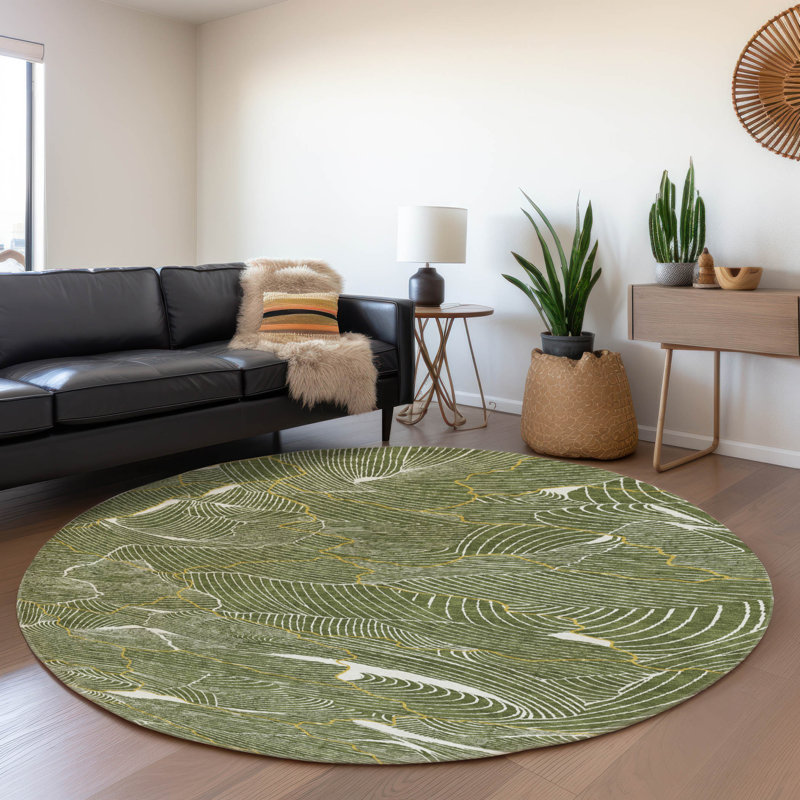 Tapis de qualité supérieure lavable à la machine Cossette AMF1048, Round 8'