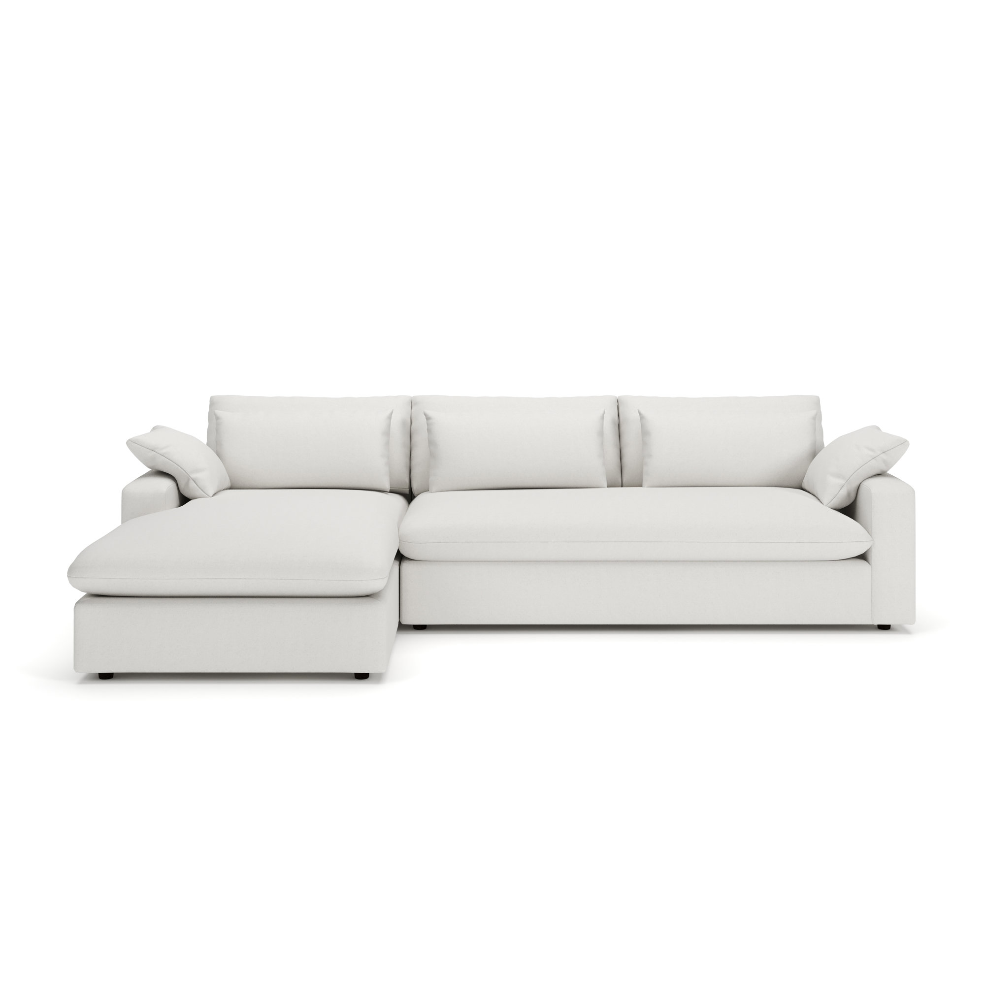 Remy 2 - Piece Upholstered Chaise Sectional, Left Hand Facing, Macarena Beige Basketweave