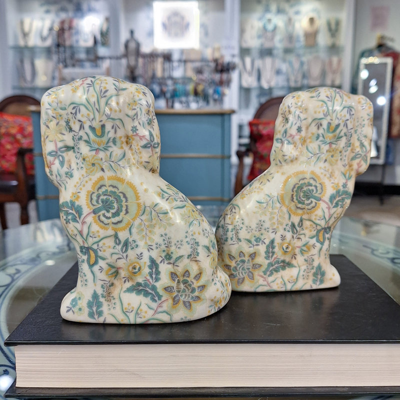 Staffordshire Style Dog Figurines – Chimney Pattern Small (Set of 2)