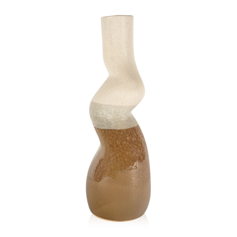 Petit vase de sol en céramique Malone, H 20 po x l 7 po x P 7 po