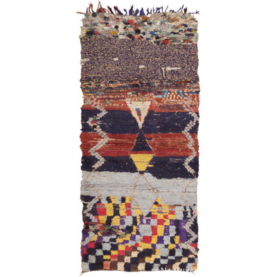 Moroccan One-of-a-Kind Runner 3' X 6'6" Hand Knotted Area Rug