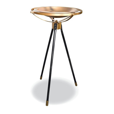 Shylon Metal Pedestal Birdbath