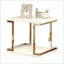 Table basse contemporaine blanche avec cadre chromé Laque haute brillance - facile à nettoyer et amp; Peu encombrant