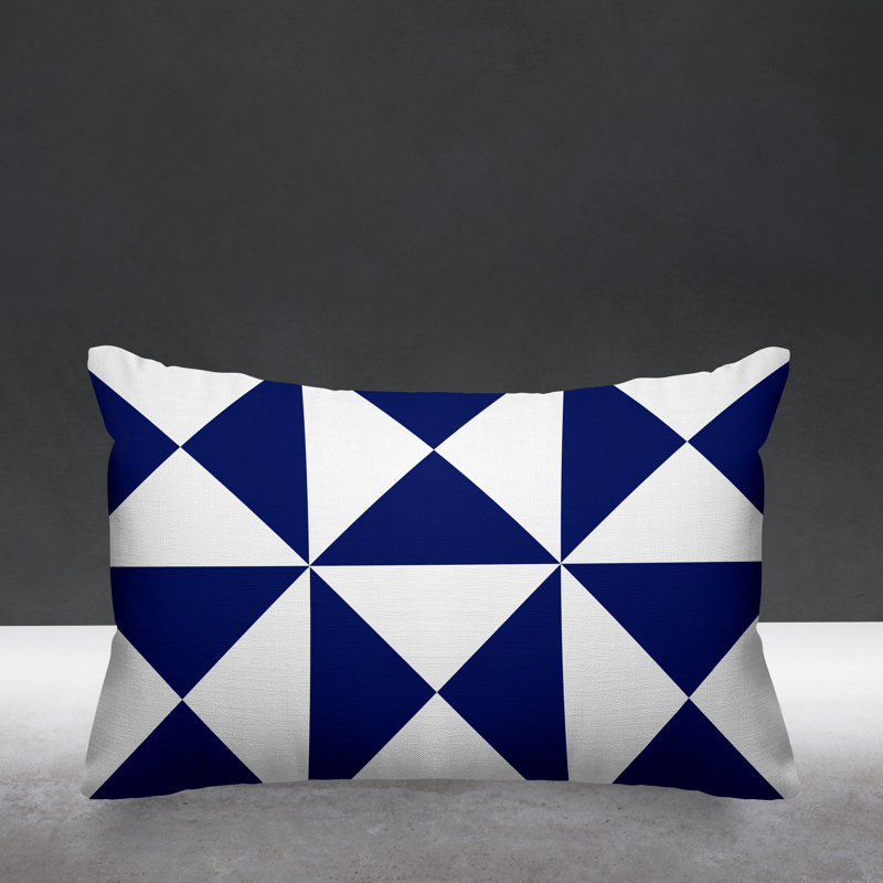 Coussin décoratif intérieur / extérieur Farrell, Bleu marine