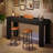 62.99" Rustic Bar Table, High Pub Table for Dining Room or Kitchen-114723290